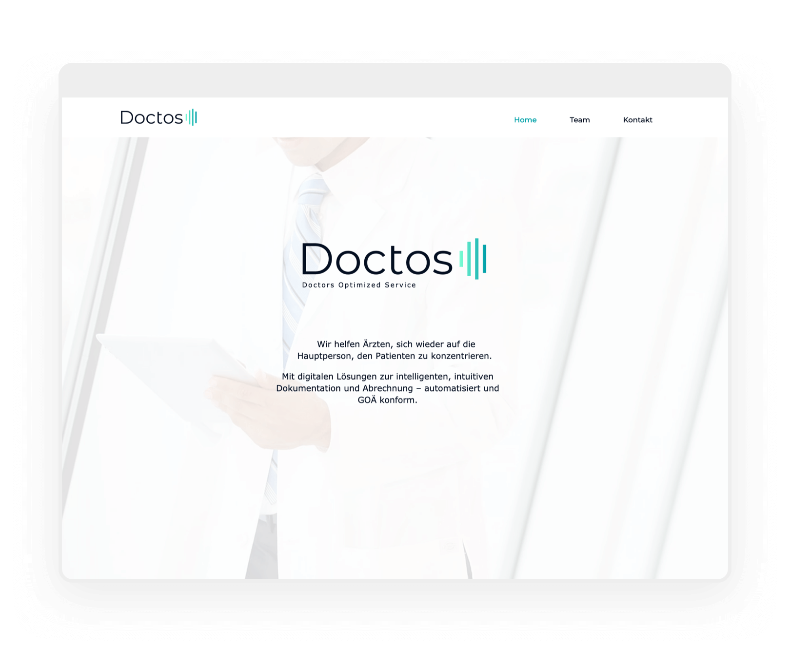 Doctos Website Mockup